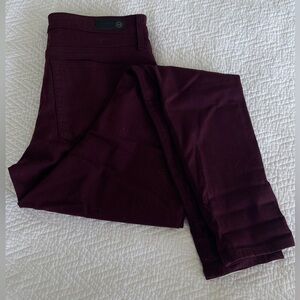 Deep Burgundy AG Farrah Jeans